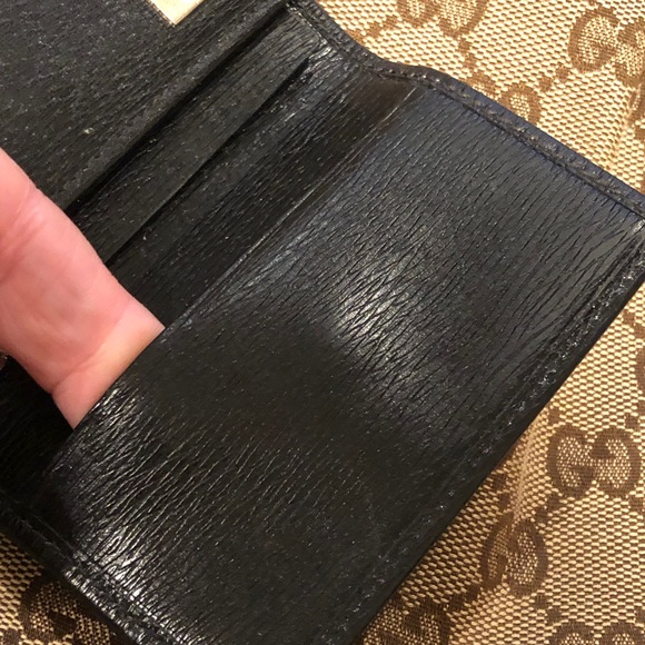Gucci Square "G" Logo Black Leather Card/KEYS Walet Pouch Case - Picture 6 of 16